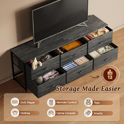 Rustic Brown 6 Drawer Dresser P191644