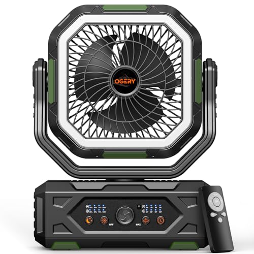 Portable Rechargeable Camping Fan with 20000mAh Battery W886384