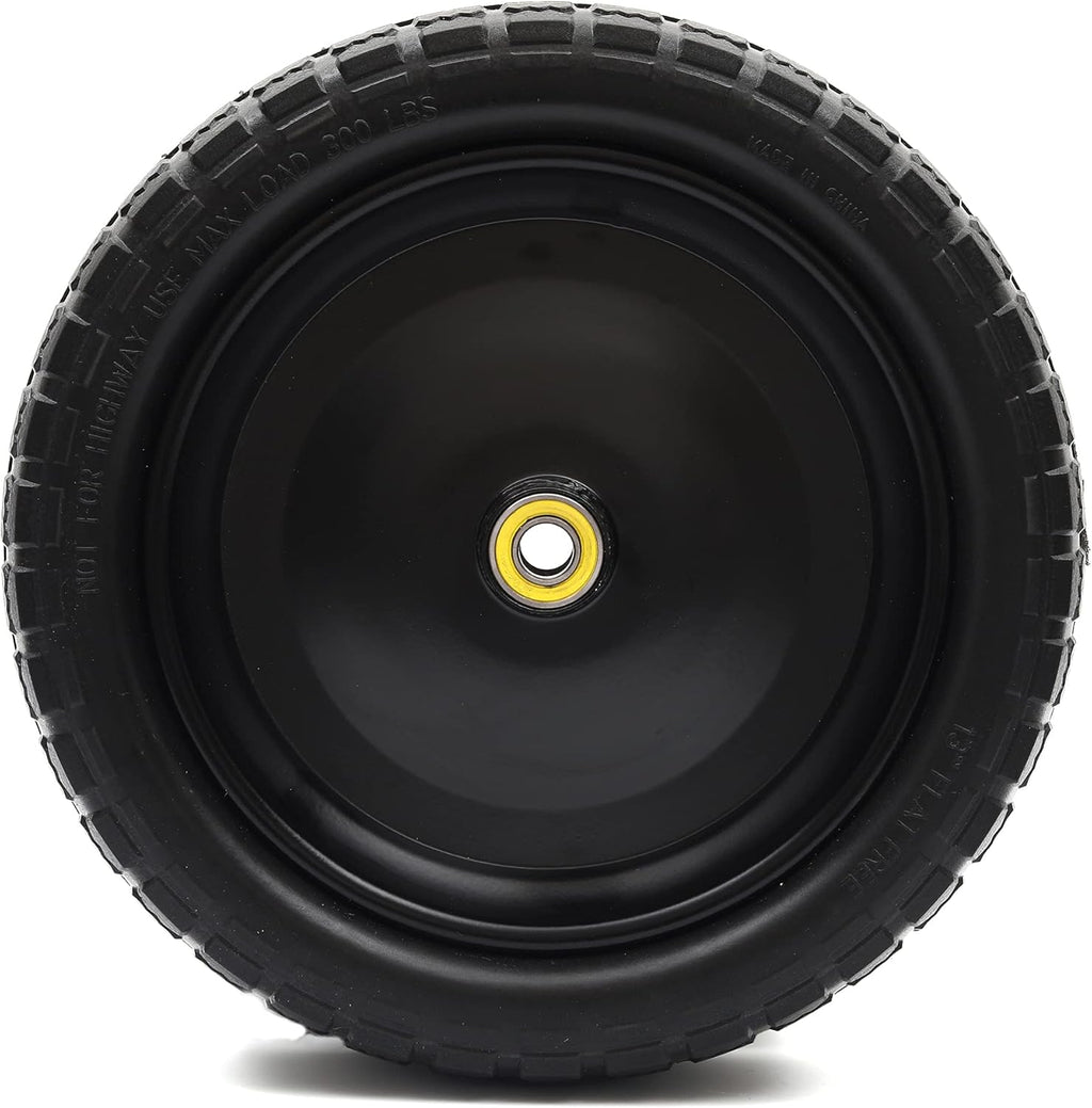 13" Solid Polyurethane Flat-Free Tire and Wheel Assemblies (4-Pack) G624549