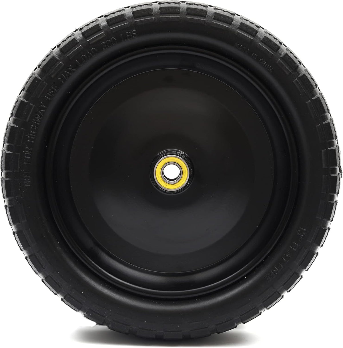 13" Solid Polyurethane Flat-Free Tire and Wheel Assemblies (4-Pack) G624549