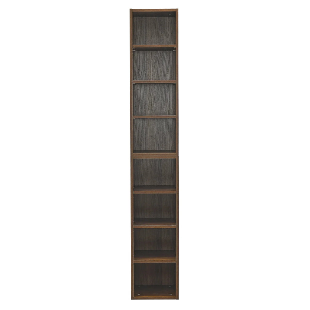 8-Tier Media Tower Rack Storage Cabinet with Adjustable Shelves I6342
