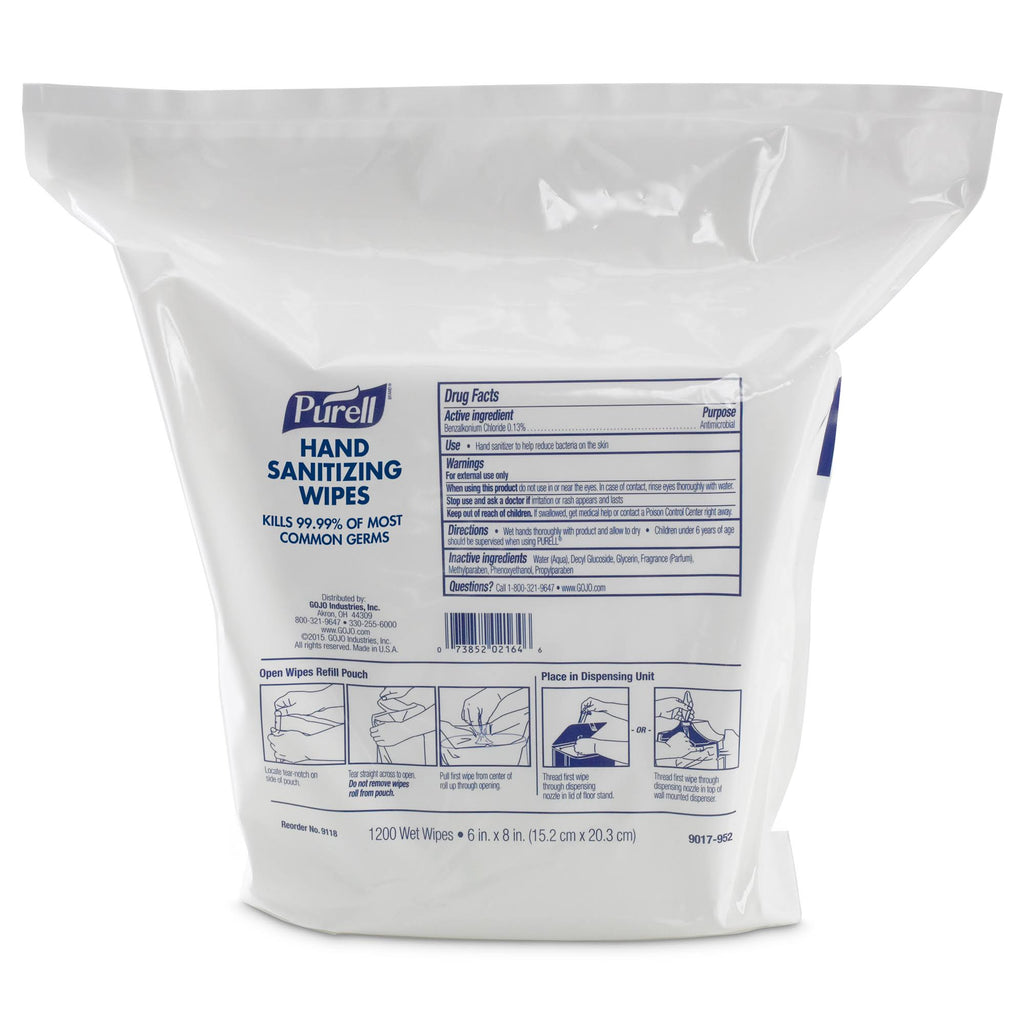 Purell Hand Sanitizing Wipes 6 X 8 Inch - Case of 2 U3144