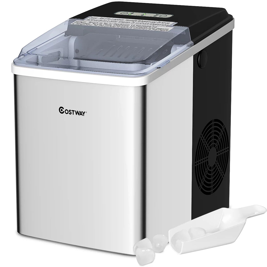 Stainless Steel Countertop Ice Maker with Scoop R2730