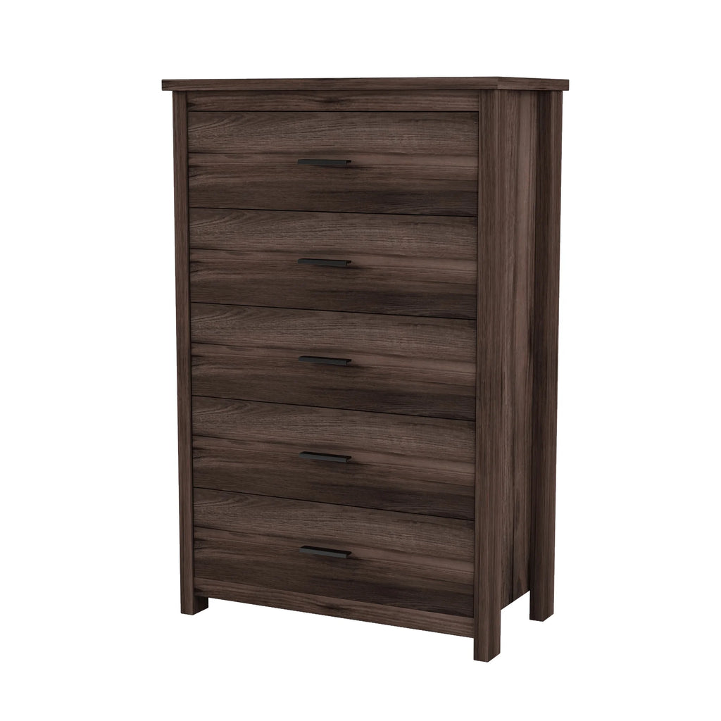 Light Gray 5 Drawer Wooden Dresser N7425