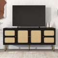 Black Boho Rattan TV Stand M257