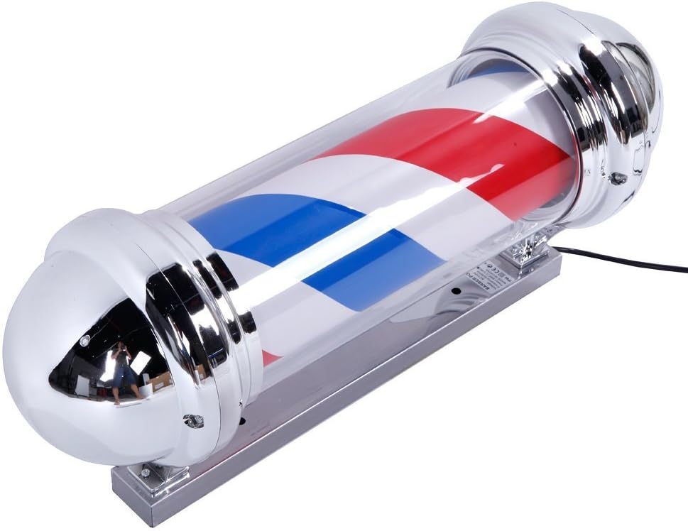 2 Packs 28'' LED Barber Pole Light, Red White Blue LED Strips V933