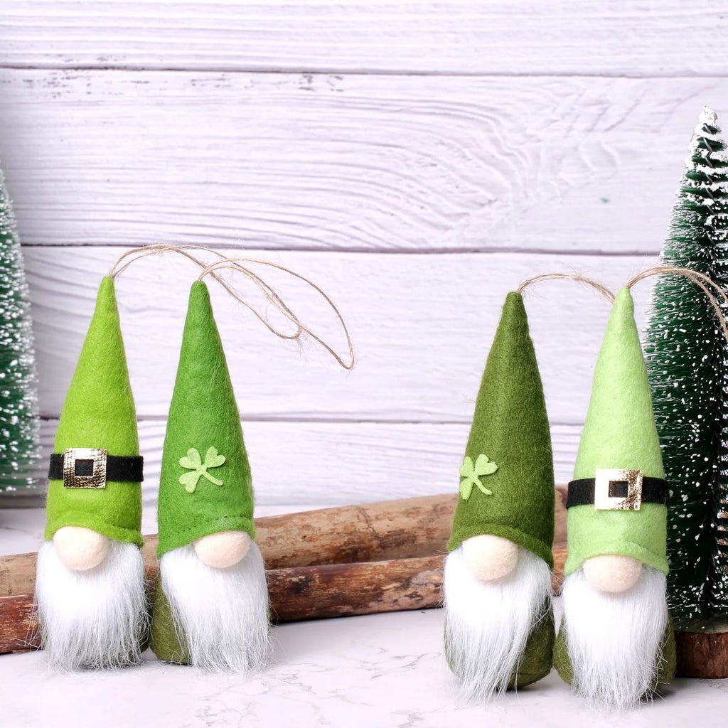 St Patricks Day Gnome Doll Ornaments Set X128586