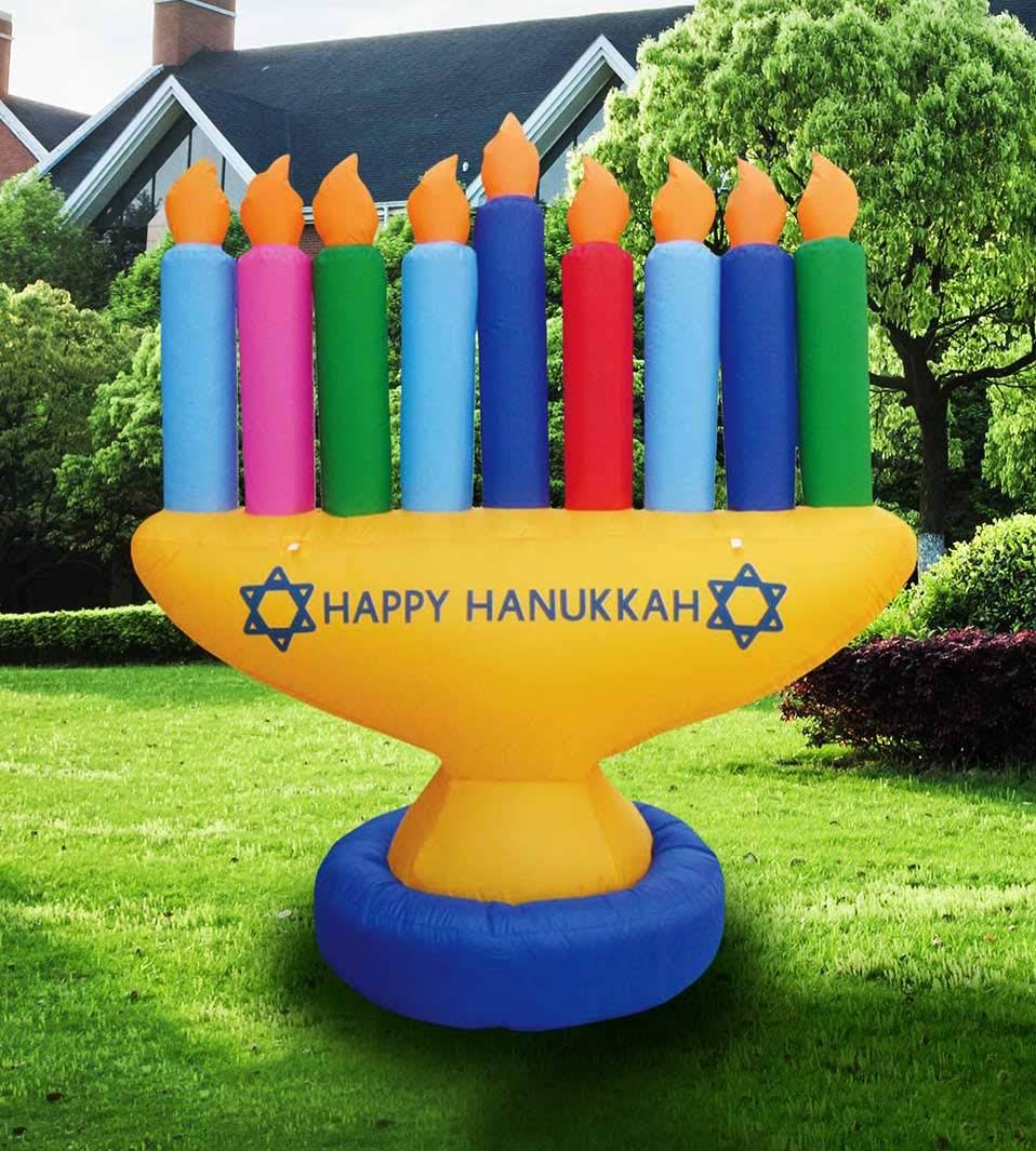 Inflatable Lawn Menorah with LED Lights 7 Feet P687