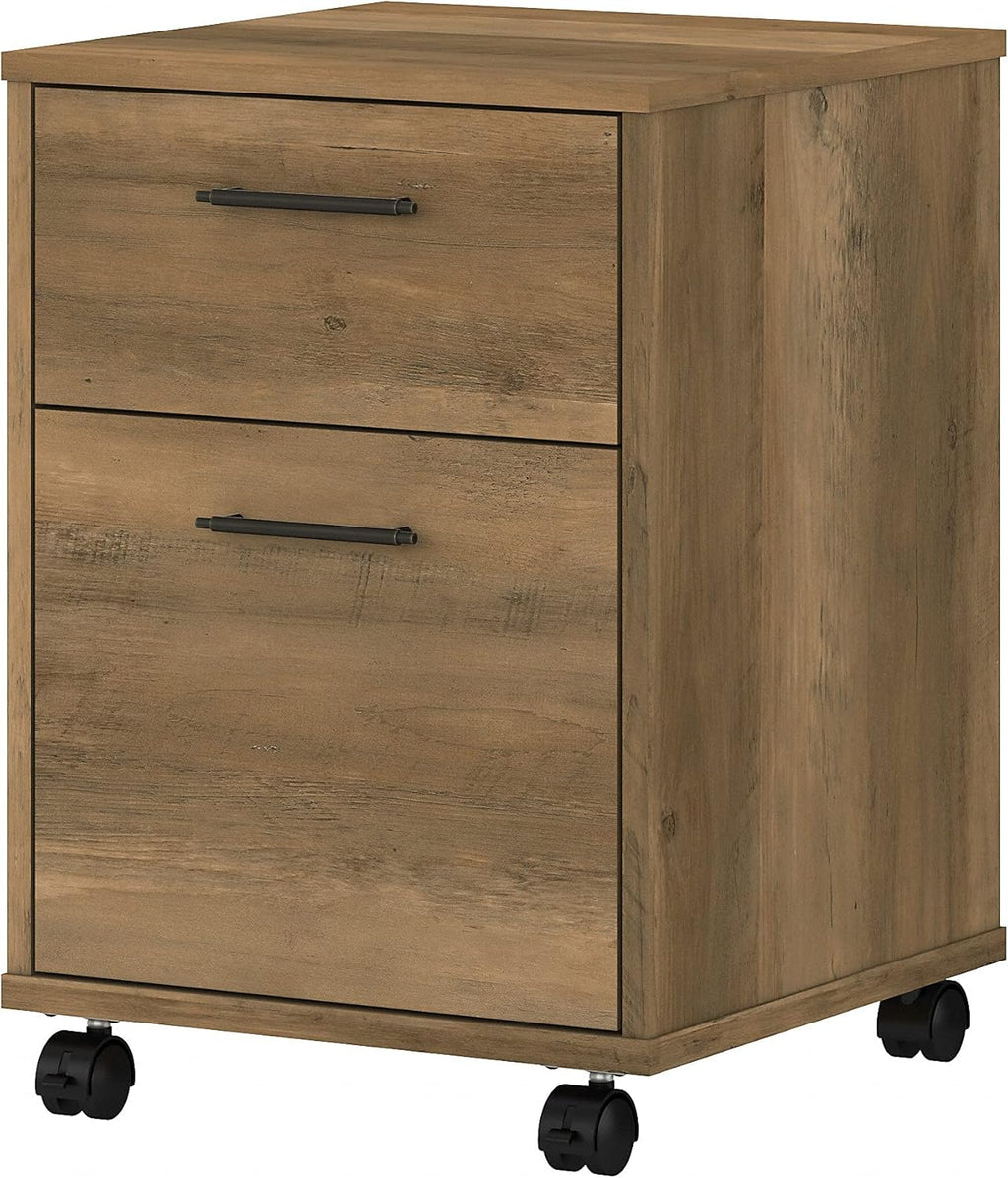 2 Drawer Mobile File Cabinet, Reclaimed Pine D26549