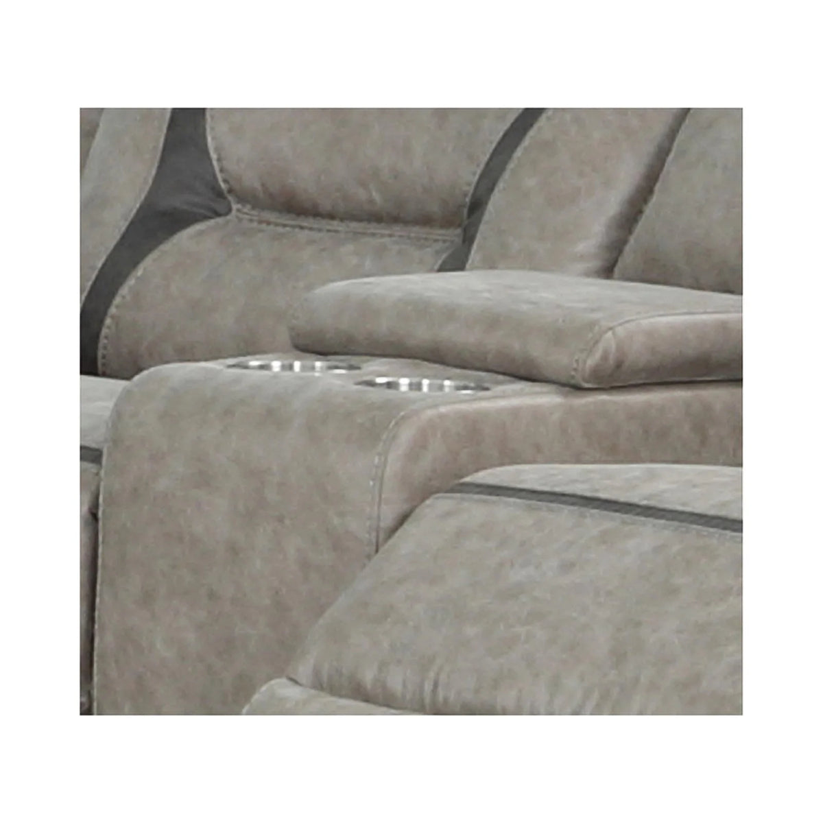 Gray Faux Leather 2 Pc Sofa Set N69360