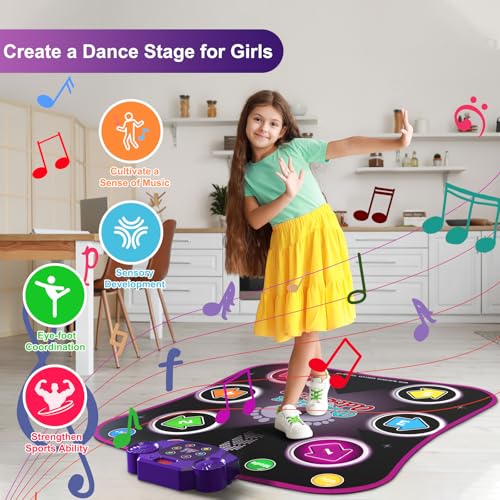 Electronic Dance Mat with Light-up 6-Button Wireless Bluetooth E990576