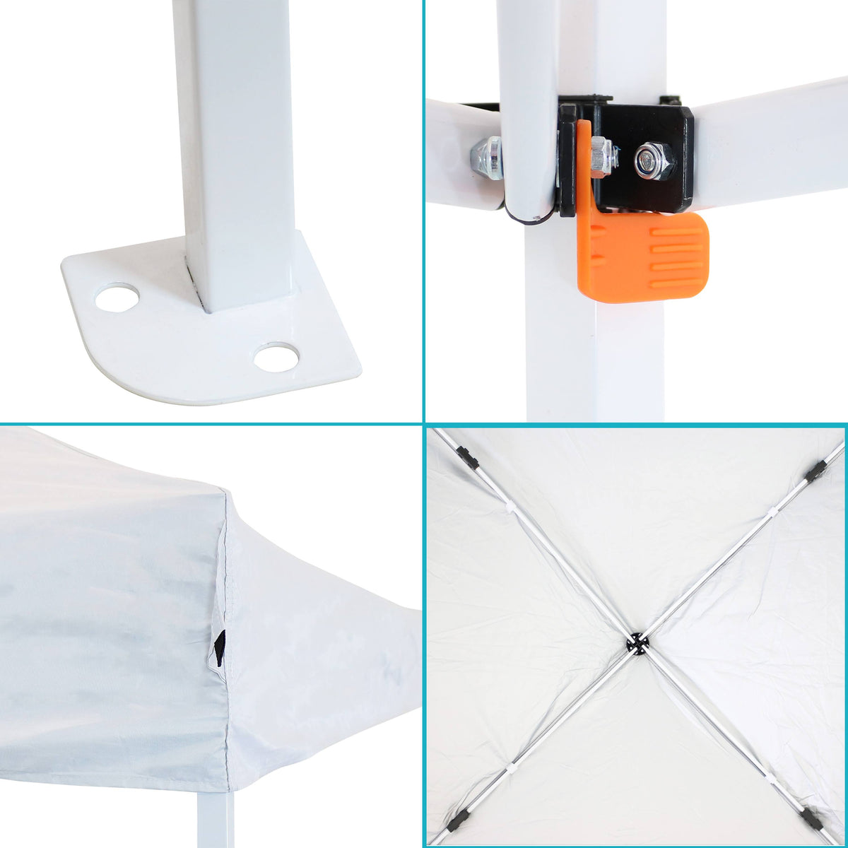 White 10 ft. x 10 ft. Steel Frame Canopy with Carrying Bag I800589