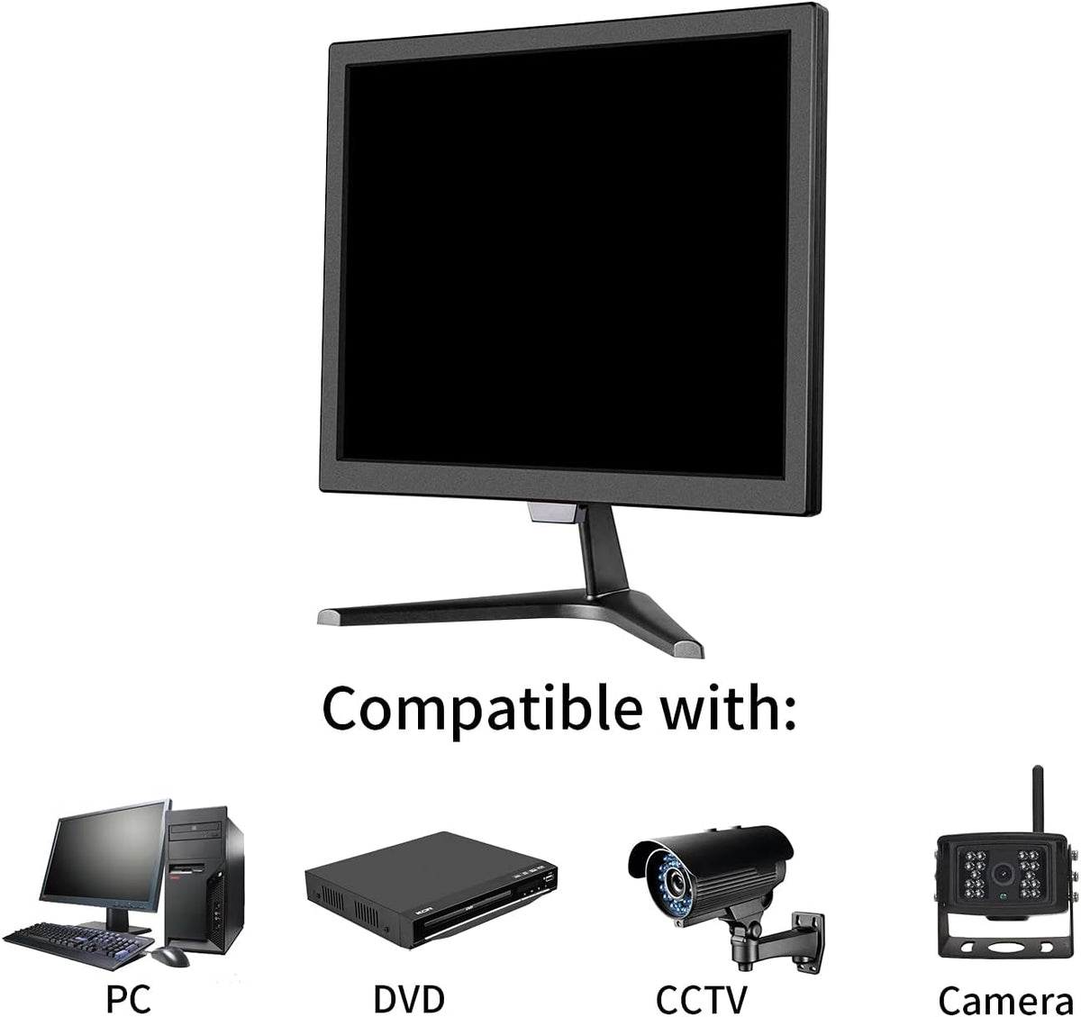 17 inch Security Monitor with HDMI Input, Built-in Speaker, Remote Control D856