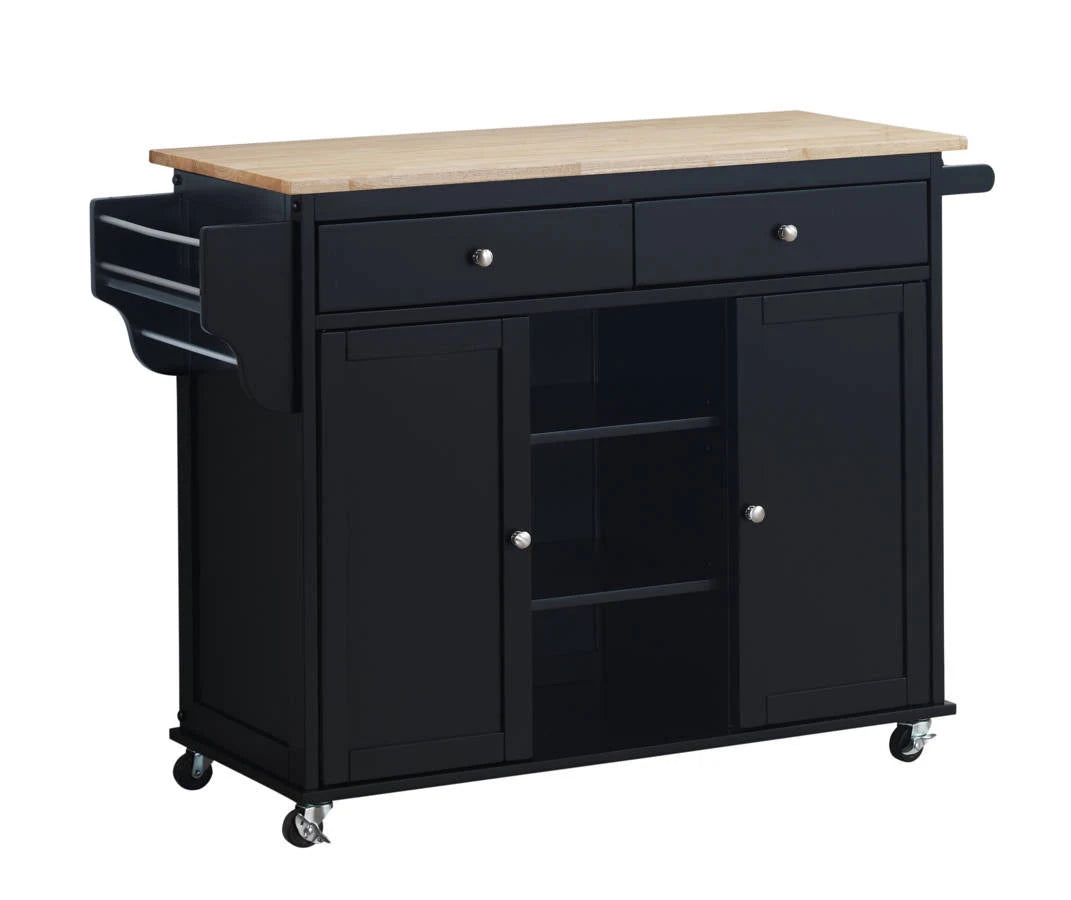 Black Natural Kitchen Cart N671690