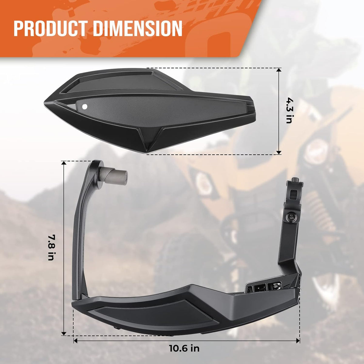 ATV HandGuard and Wind Deflector Kit with Mounting Straps K679770