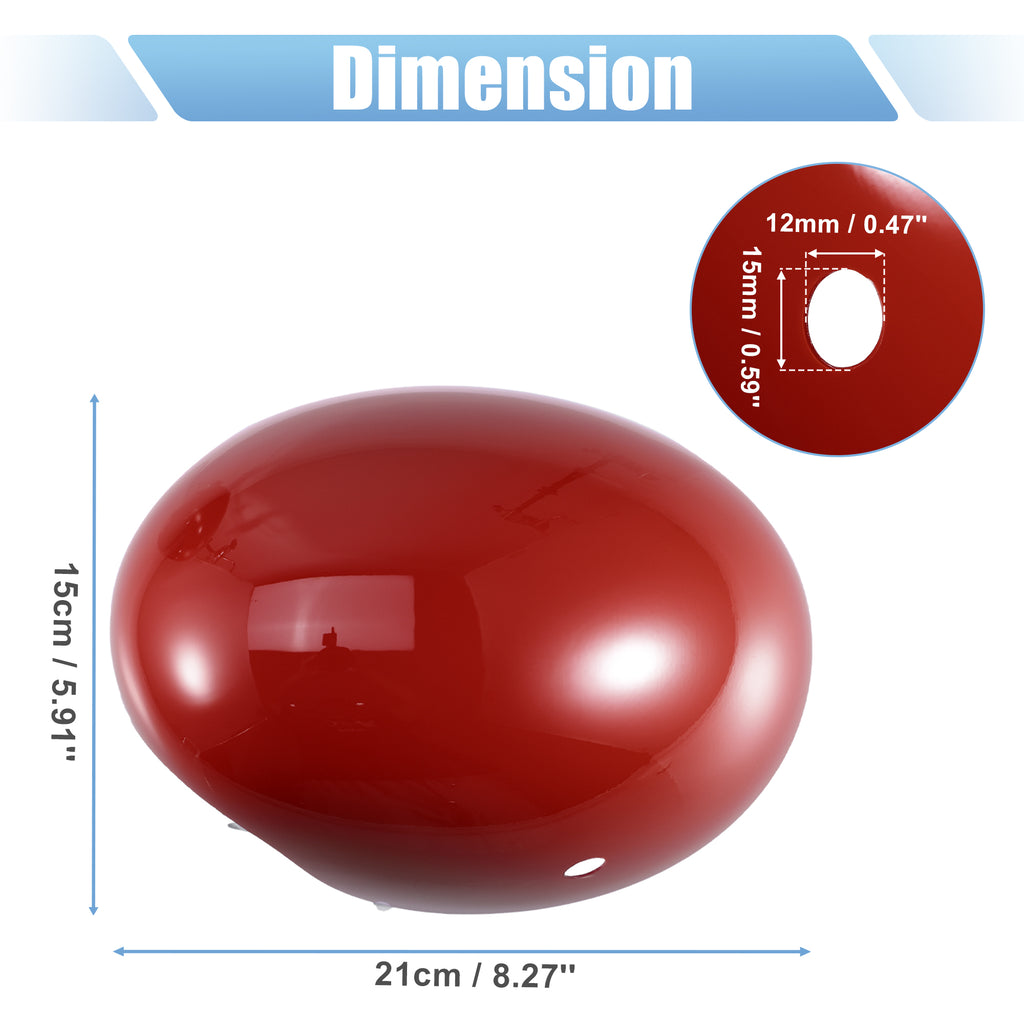 Red Exterior Rear View Mirror Cover with Induction Hole Z7074