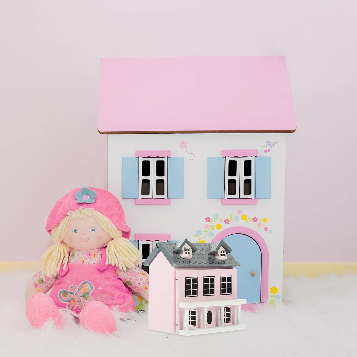 Miniature Wooden Doll House Villa J595954