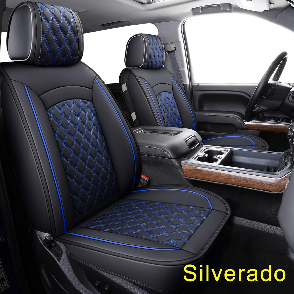 Black Water Proof Faux Leather Seat Covers L878