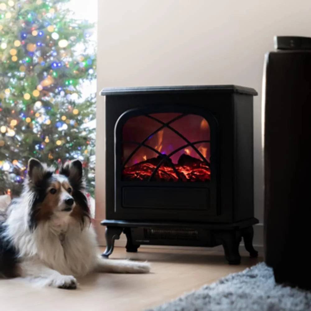 Black Infrared Electric Fireplace Stove Heater F1087