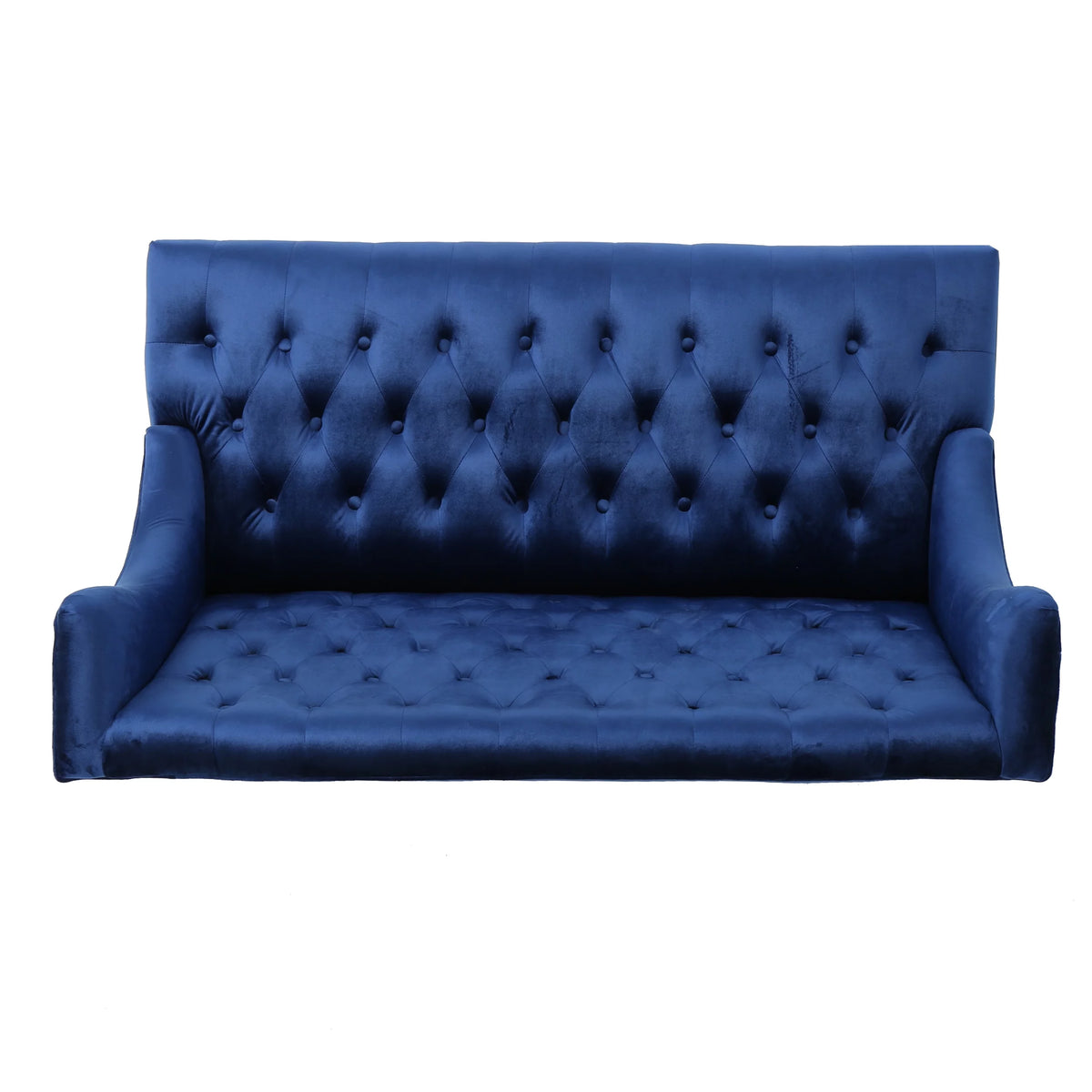 Navy Blue Velvet Tufted Loveseat K942646