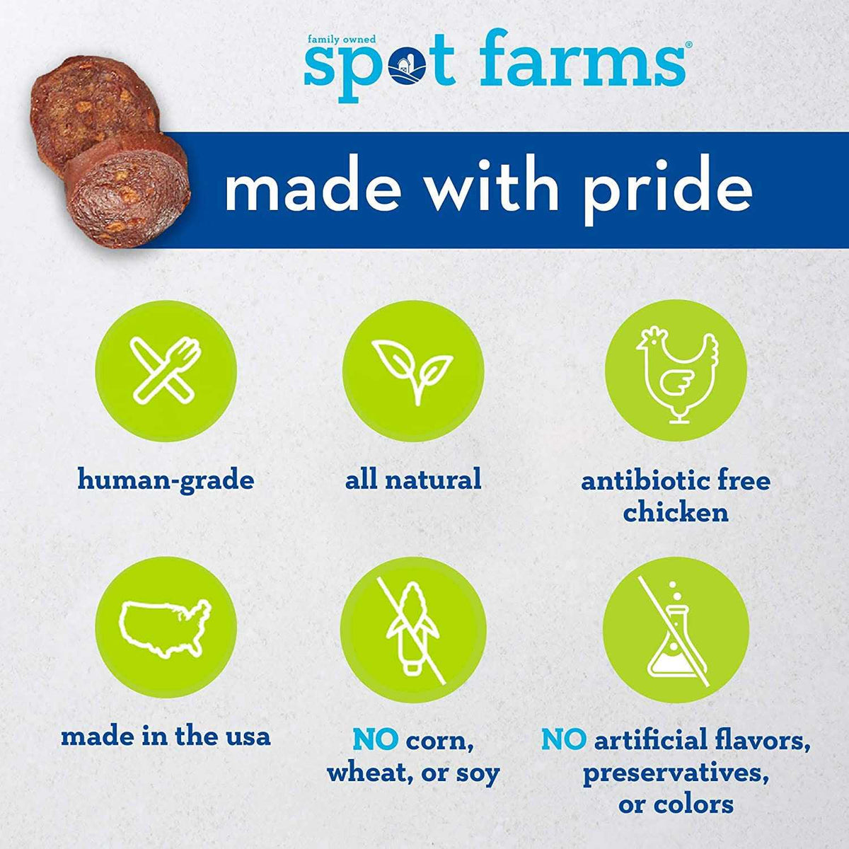 Chicken Apple Sausage Dog Treats T297