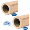 Beige Seamless Background Paper, 2 Pack, 86x22, with Microfiber Cleaning Cloth Y1115