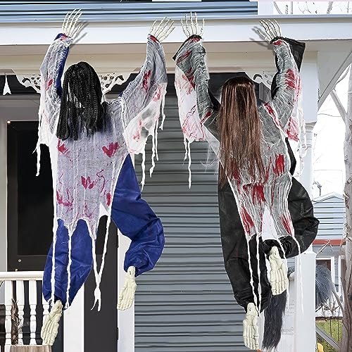 47" Halloween Climbing Zombies Wall Decoration 2 Pcs S51416