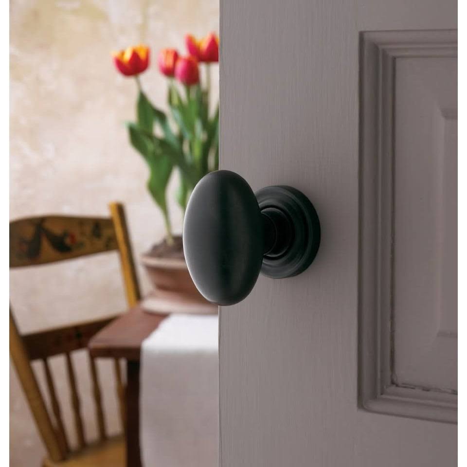 Pair of Estate Knob Without Rosette Satin Brass Black C79916