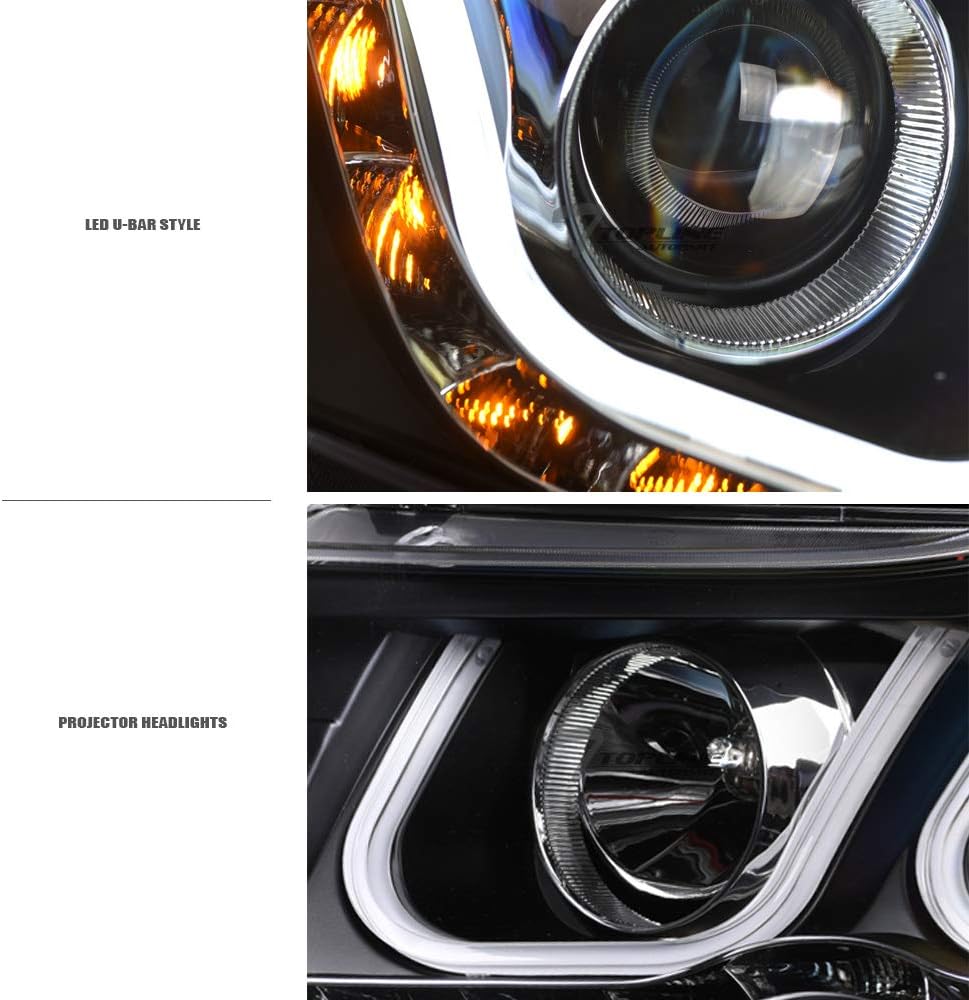 Matte Black LED Projector Headlights For Chevy Cruze D141