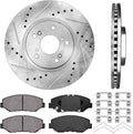 Brake Pads and Rotors with Clips for Honda Pilot X80441
