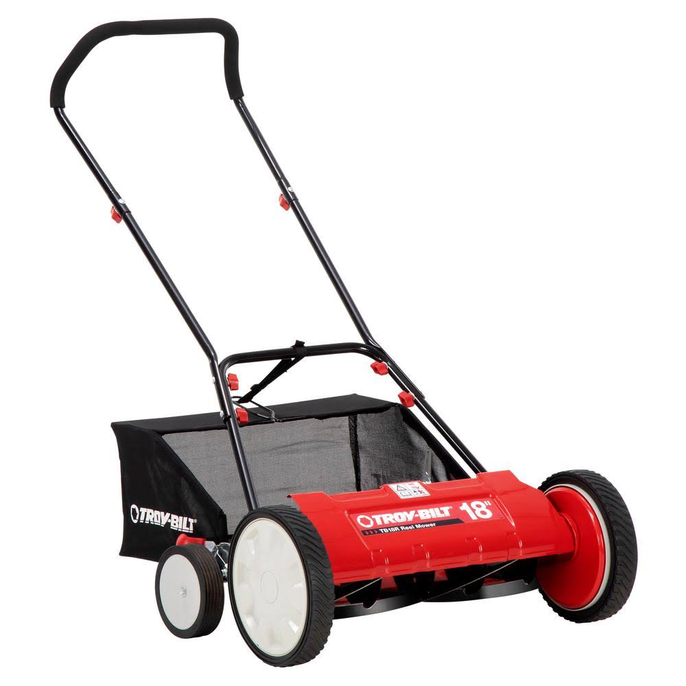 18 in. Manual Walk Behind Reel Lawn Mower with Grass Catcher U46196