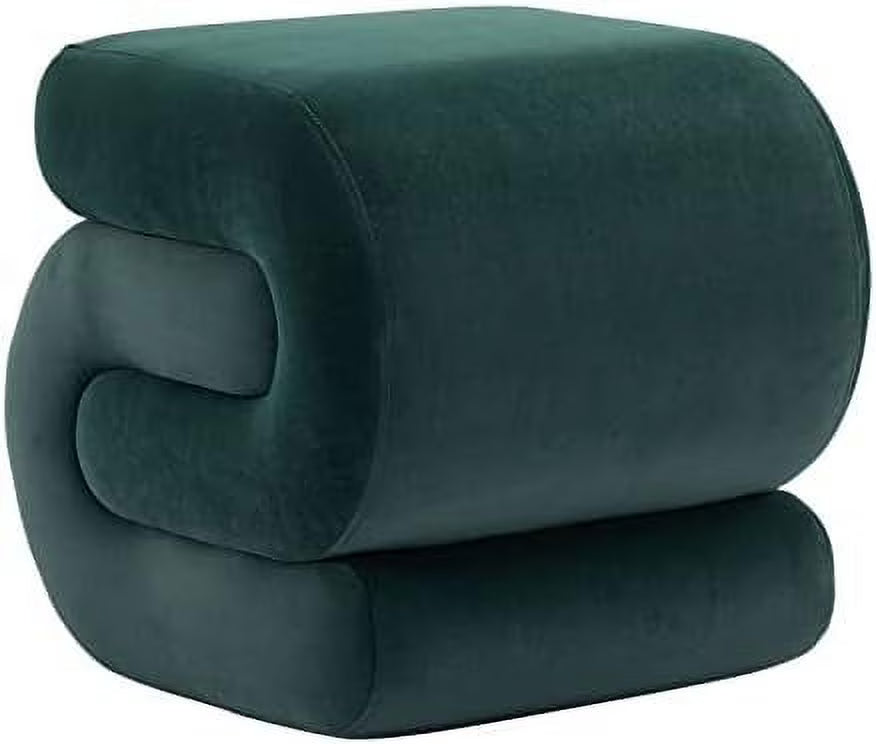 Dark Green Velvet Vanity Stool P62210