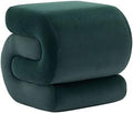 Dark Green Velvet Vanity Stool P62210