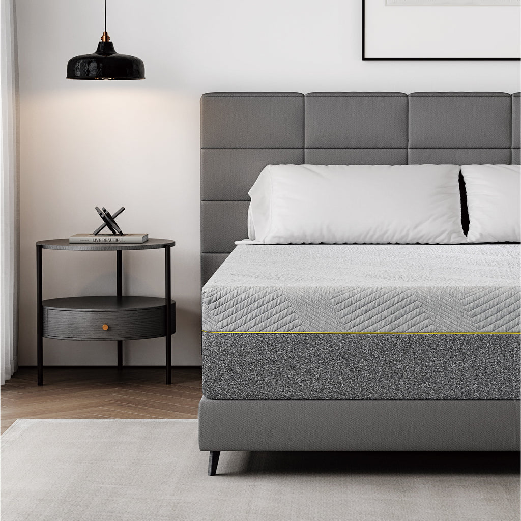 Grey 12 inch Queen Size Gel Memory Foam Mattress A69381