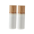 Wood Stoneware Salt & Pepper Mill 2Pcs Cream X398