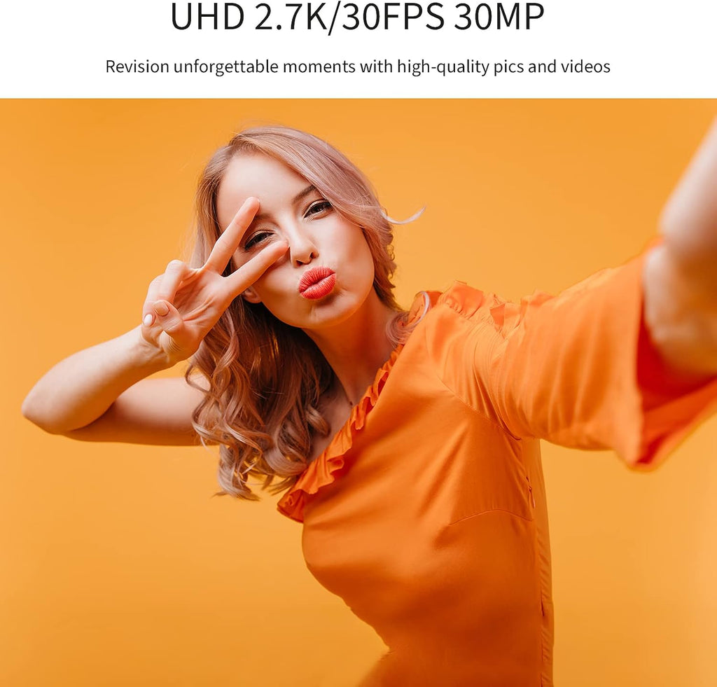 2.7K 30FPS Digital Video Camera with 2 Batteries IR Night Vision 30MP 270 Degree Rotation Screen J630742