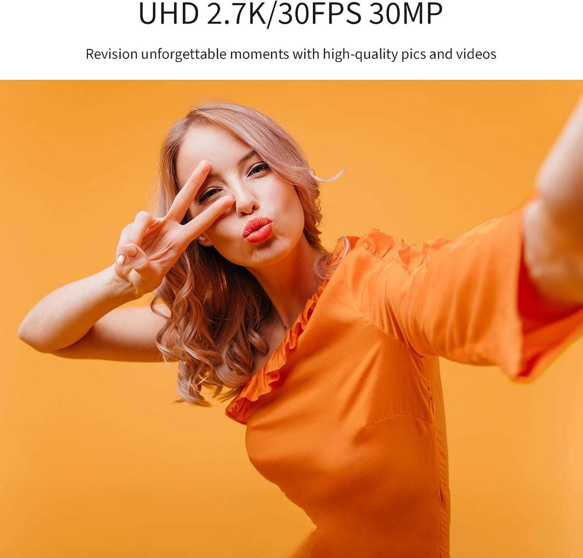 2.7K 30FPS Digital Video Camera with 2 Batteries IR Night Vision 30MP 270 Degree Rotation Screen J630742
