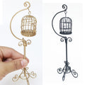 Miniature Metal Bird Cage Dollhouse Decoration G5992