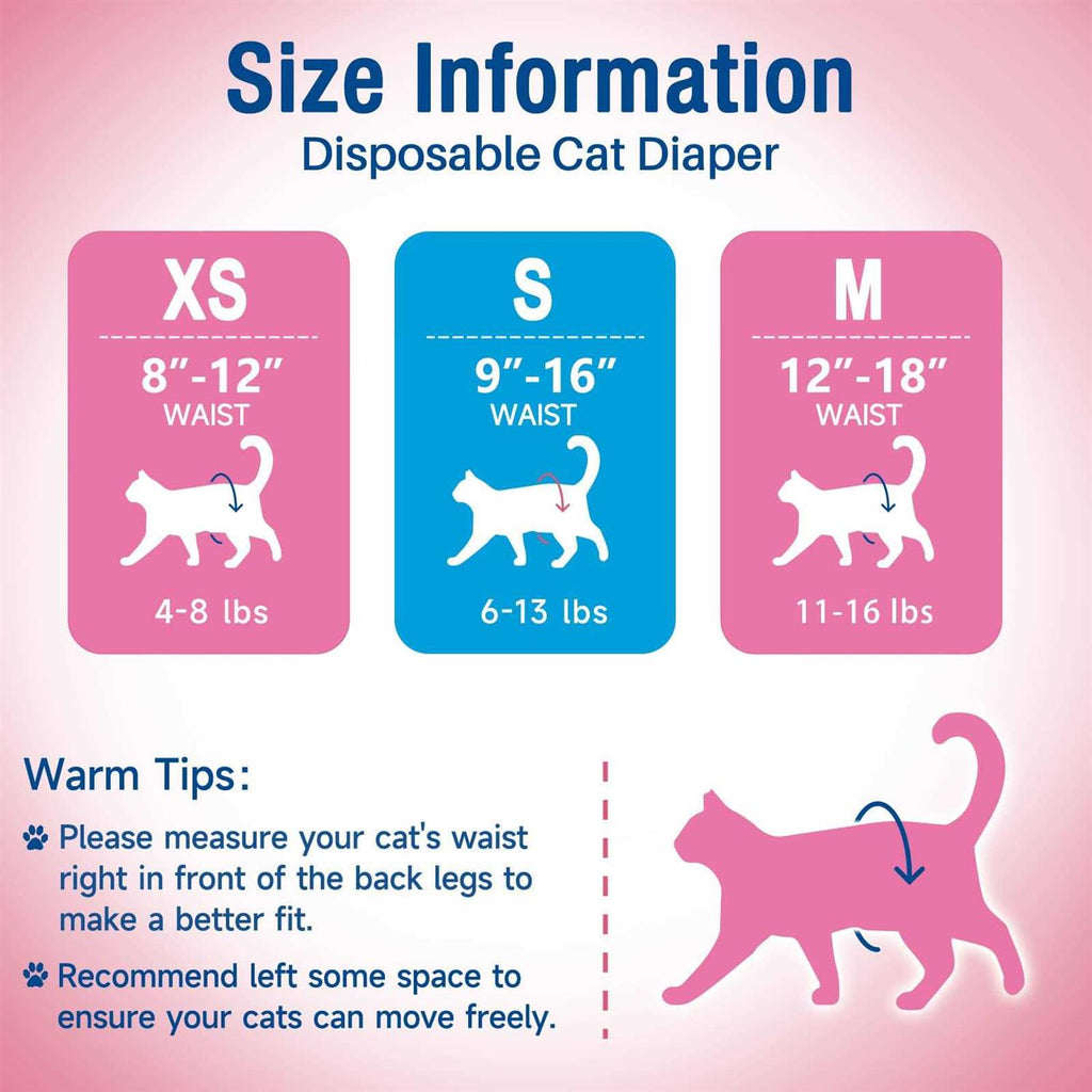Soft Disposable Cat Diapers with Adjustable Foam Tail Hole S71238