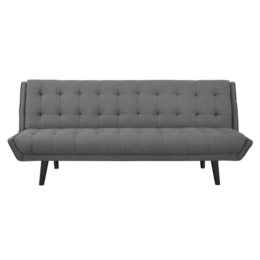 Grey Tufted Fabric Sofa Bed S485309