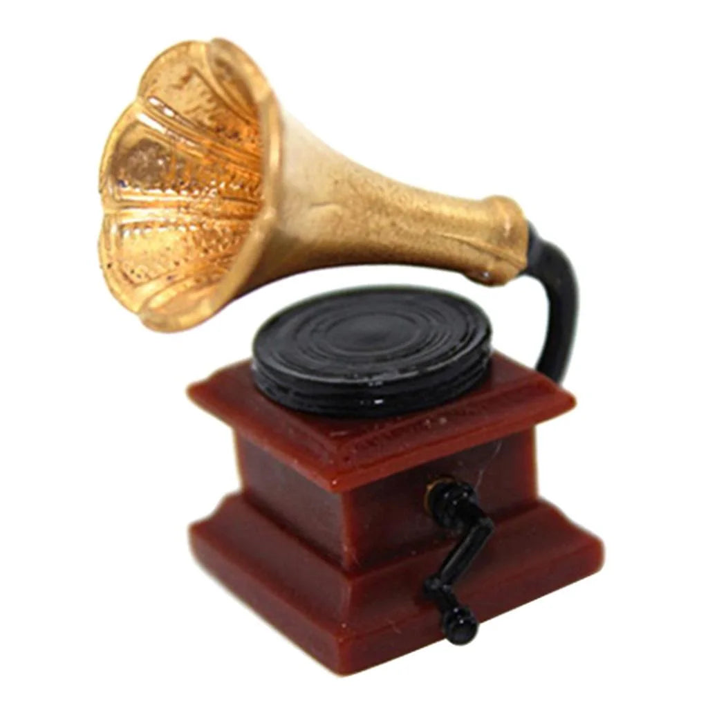 Mini Phonograph for 1:12 Dollhouse Furniture Accessory Z34737