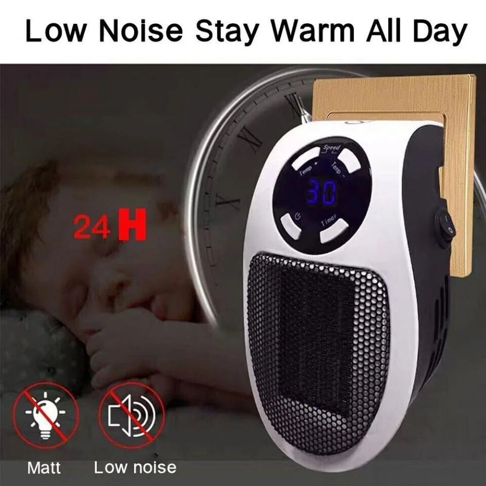 Portable Mini Electric Wall Heater with Timer D7340