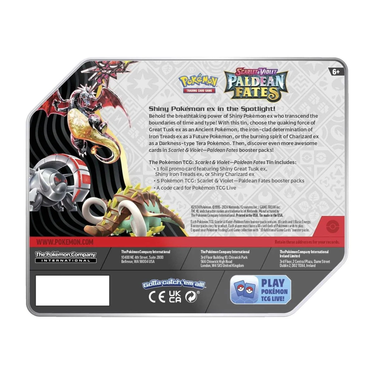 Pokemon TCG Tin B928112
