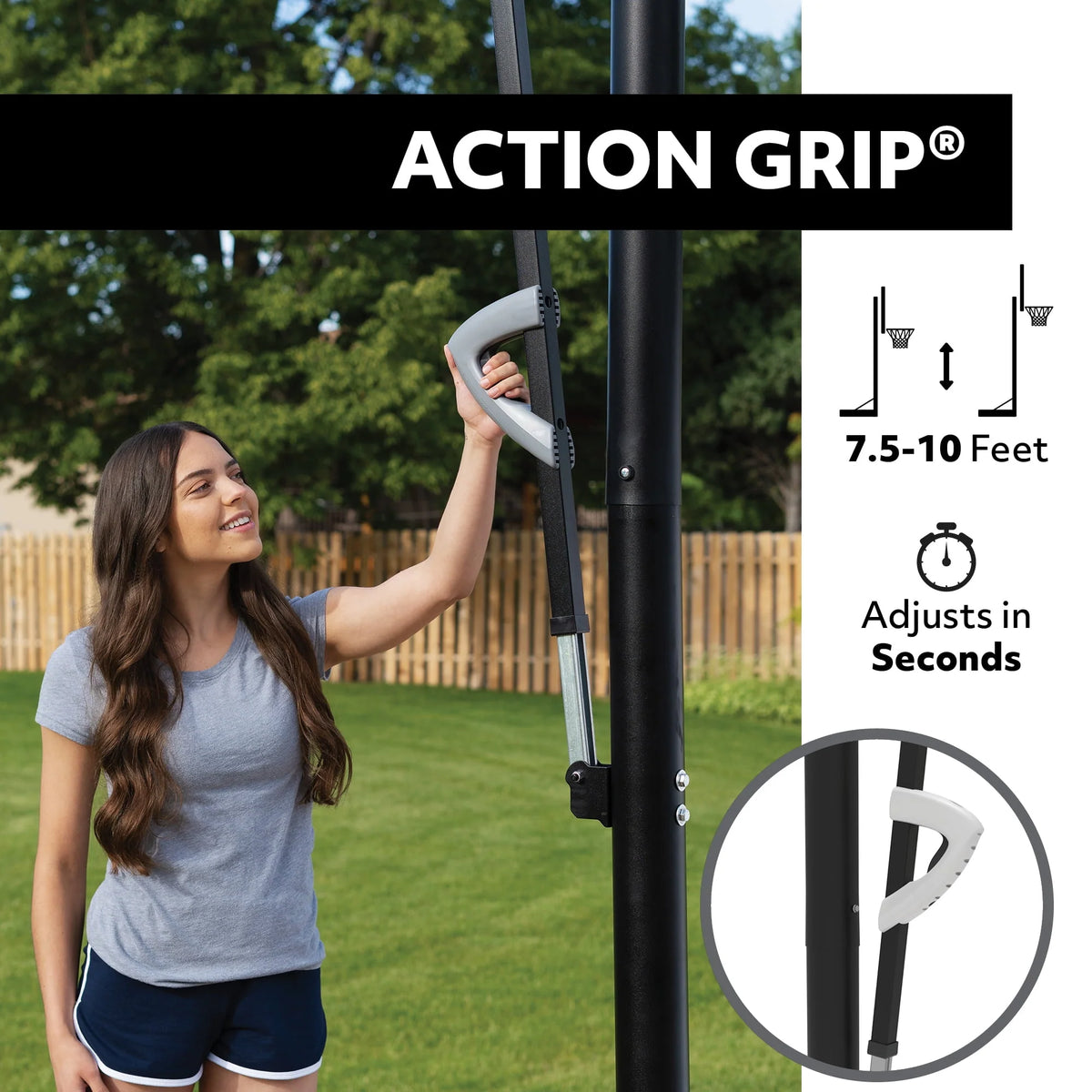 Adjustable Inground Basketball Hoop 50 inch Polycarbonate G1043