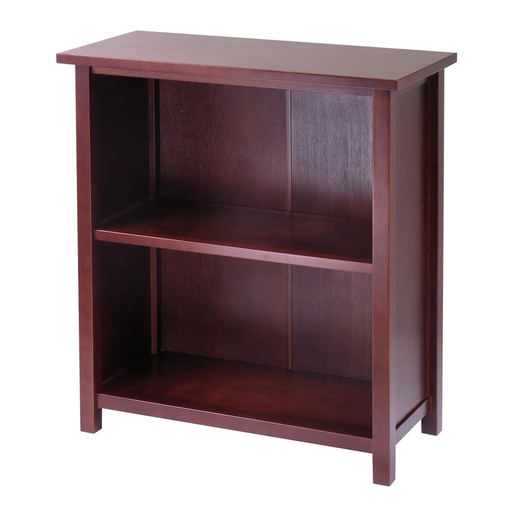 Walnut Finish 2-Section Storage Shelf L86282
