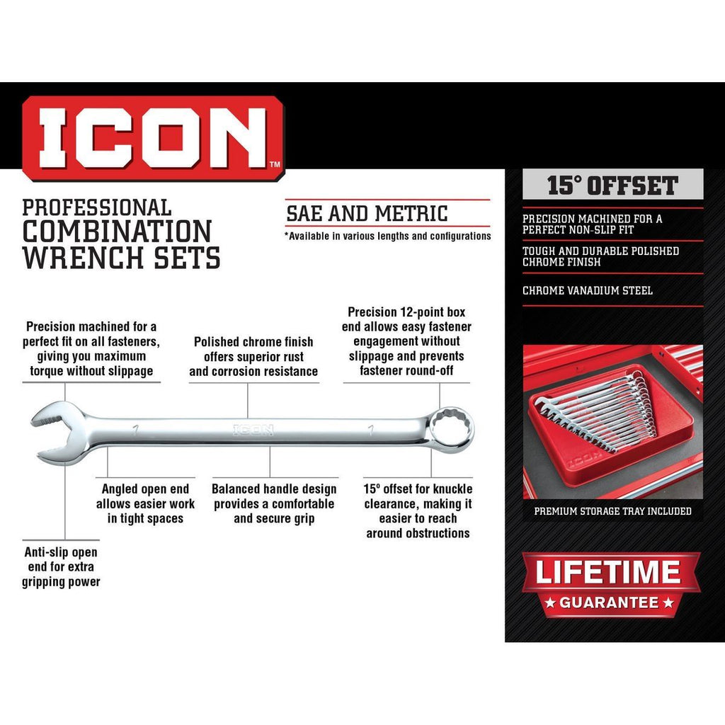 Metric Combination Wrench Set, 5 Piece I568114