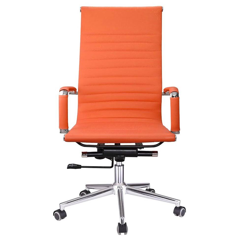 Orange XL High Back PU Leather Swivel Office Chair M3405