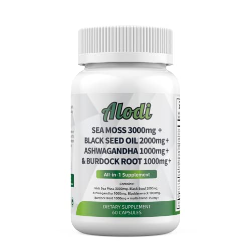 Sea Moss Black Seed Oil Ashwagandha Turmeric Bladderwrack Burdock Vitamin D3 Vitamin C ACV Manuka Elderberry Dandelion Yellow Dock Iodine Chlorophyll N7416