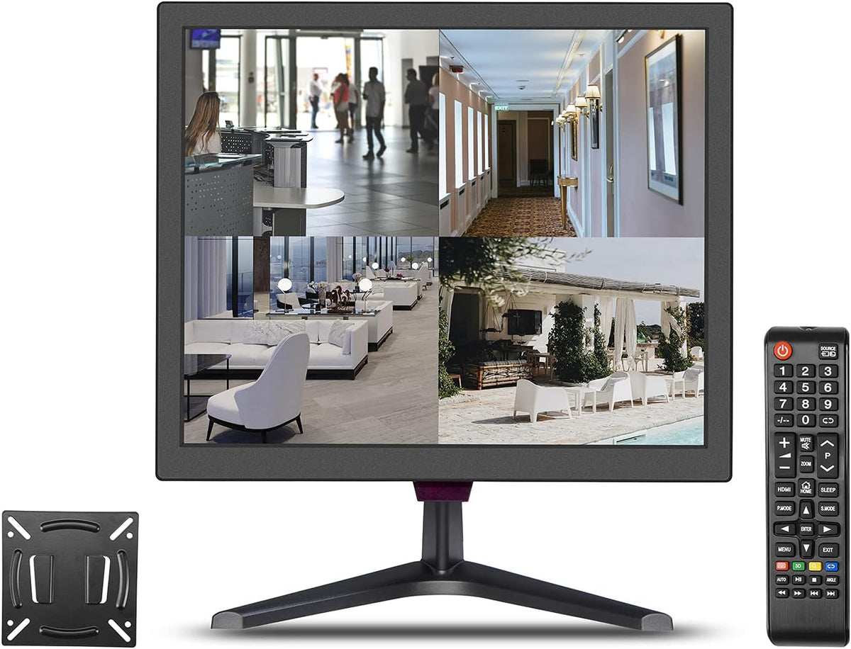 17 inch Security Monitor with HDMI Input, Built-in Speaker, Remote Control D856