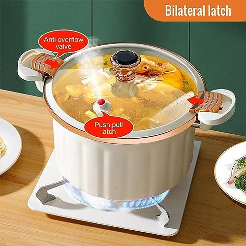 8L Non-stick Enamel Micro Pressure Cooker N3876